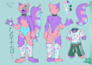 draw character reference sheet for vrchat avatar vtuber fursona furry ref